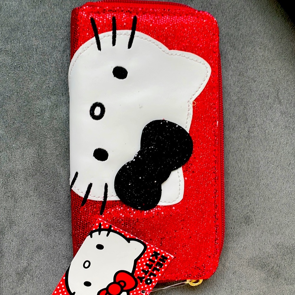 Hello Kitty Red Sparkly Sequin Wallet